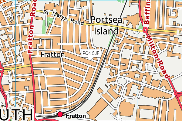 PO1 5JF map - OS VectorMap District (Ordnance Survey)