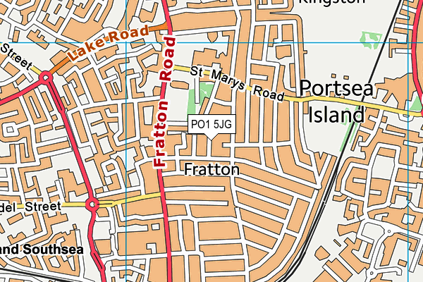 PO1 5JG map - OS VectorMap District (Ordnance Survey)