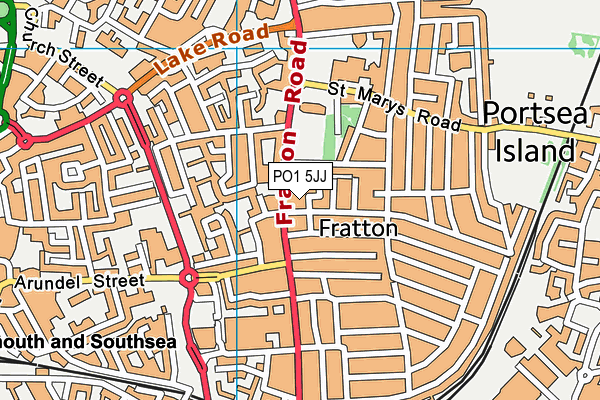 Fratton Community Centre map (PO1 5JJ) - OS VectorMap District (Ordnance Survey)