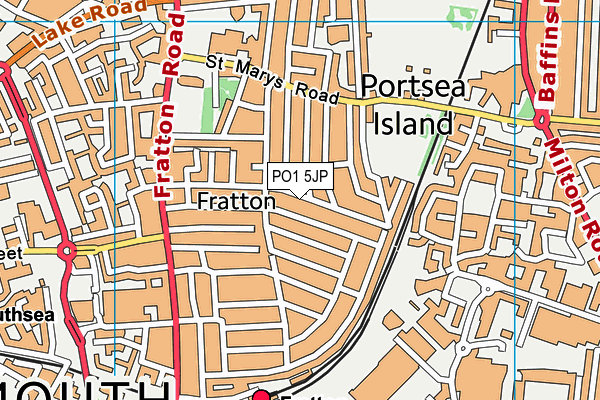 PO1 5JP map - OS VectorMap District (Ordnance Survey)