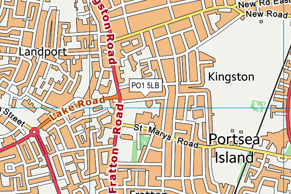 PO1 5LB map - OS VectorMap District (Ordnance Survey)