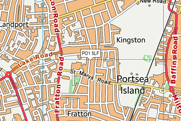 PO1 5LF map - OS VectorMap District (Ordnance Survey)