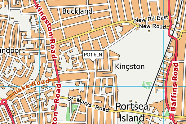 PO1 5LN map - OS VectorMap District (Ordnance Survey)