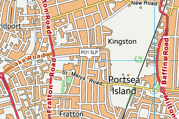 PO1 5LP map - OS VectorMap District (Ordnance Survey)