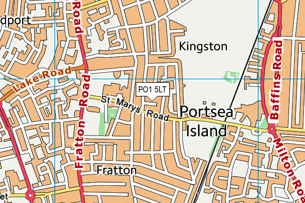 PO1 5LT map - OS VectorMap District (Ordnance Survey)