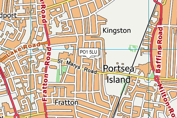 PO1 5LU map - OS VectorMap District (Ordnance Survey)