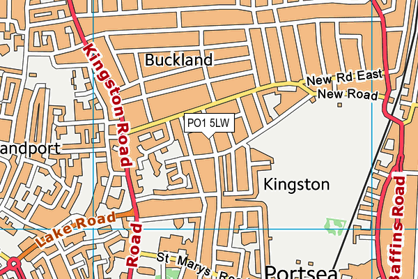 PO1 5LW map - OS VectorMap District (Ordnance Survey)