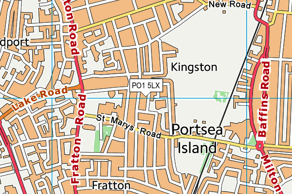 PO1 5LX map - OS VectorMap District (Ordnance Survey)