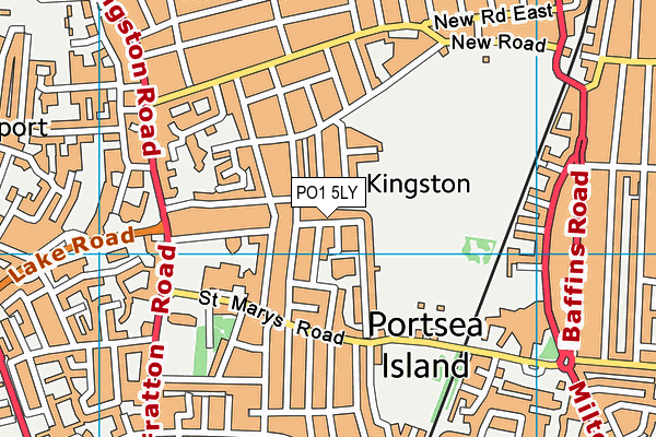 PO1 5LY map - OS VectorMap District (Ordnance Survey)