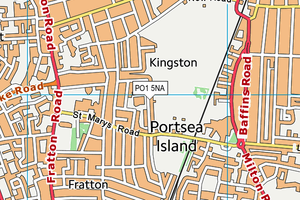 PO1 5NA map - OS VectorMap District (Ordnance Survey)