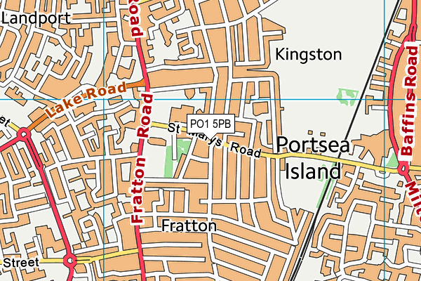 PO1 5PB map - OS VectorMap District (Ordnance Survey)