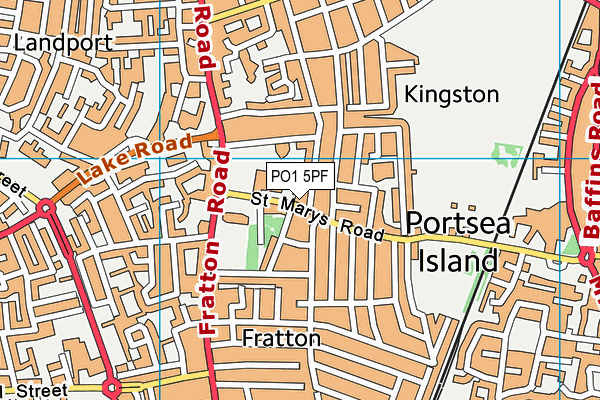 Portsmouth Academy map (PO1 5PF) - OS VectorMap District (Ordnance Survey)