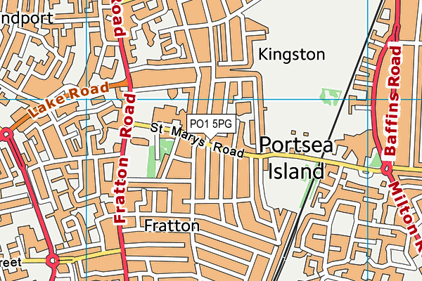 PO1 5PG map - OS VectorMap District (Ordnance Survey)