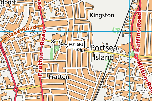 PO1 5PJ map - OS VectorMap District (Ordnance Survey)