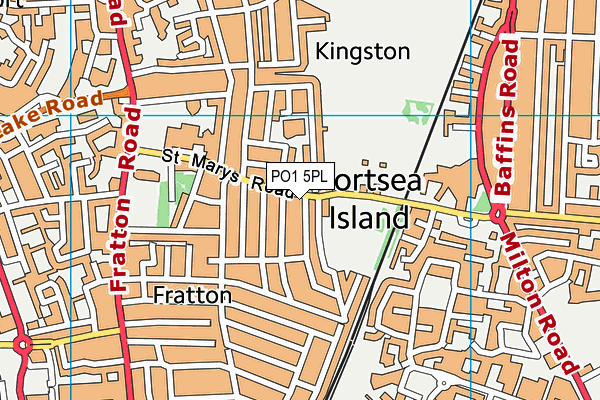 PO1 5PL map - OS VectorMap District (Ordnance Survey)