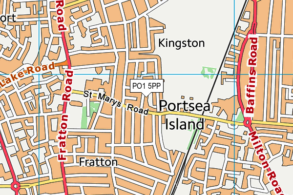 PO1 5PP map - OS VectorMap District (Ordnance Survey)