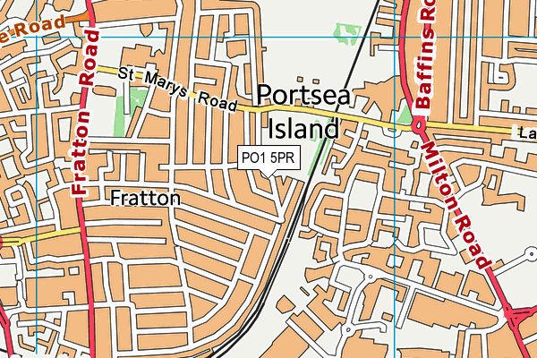 PO1 5PR map - OS VectorMap District (Ordnance Survey)