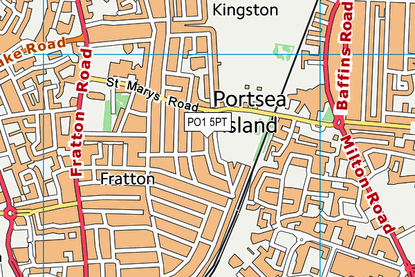 PO1 5PT map - OS VectorMap District (Ordnance Survey)