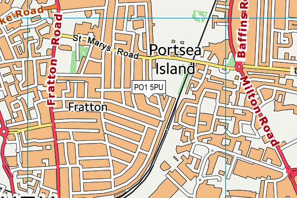 PO1 5PU map - OS VectorMap District (Ordnance Survey)