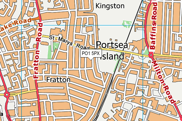 PO1 5PX map - OS VectorMap District (Ordnance Survey)