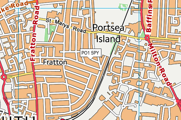 PO1 5PY map - OS VectorMap District (Ordnance Survey)