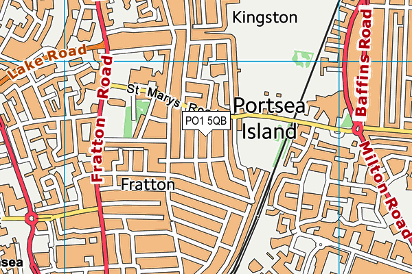 PO1 5QB map - OS VectorMap District (Ordnance Survey)