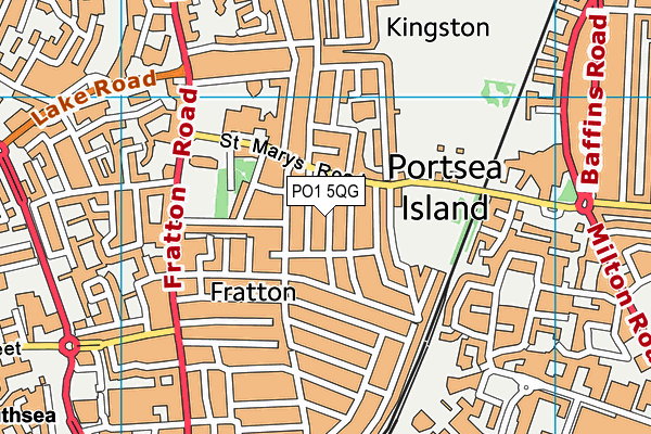 PO1 5QG map - OS VectorMap District (Ordnance Survey)