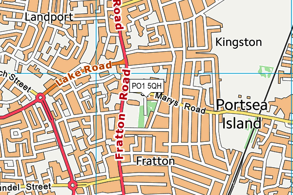 PO1 5QH map - OS VectorMap District (Ordnance Survey)