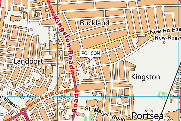 PO1 5QN map - OS VectorMap District (Ordnance Survey)