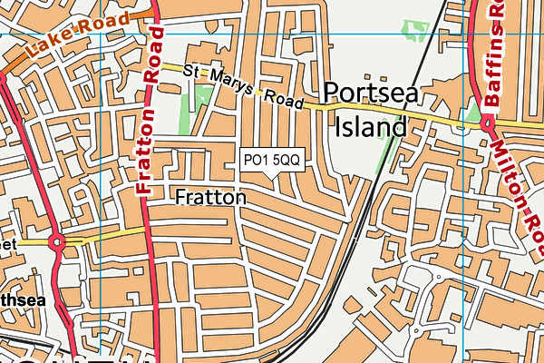 PO1 5QQ map - OS VectorMap District (Ordnance Survey)