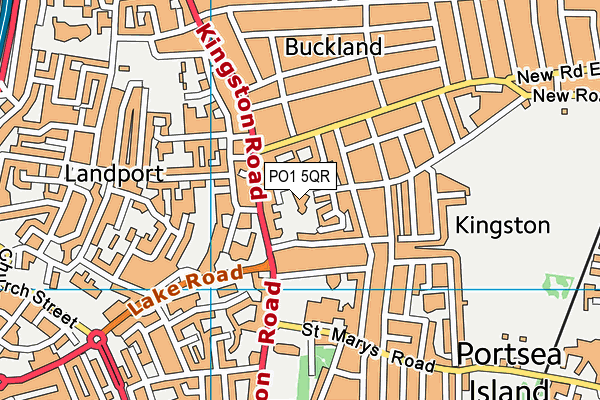 PO1 5QR map - OS VectorMap District (Ordnance Survey)