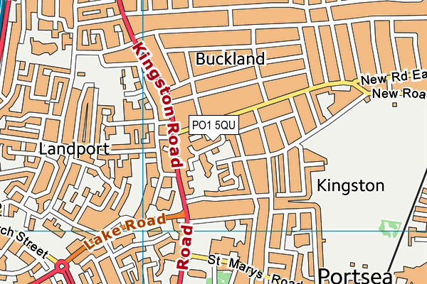 PO1 5QU map - OS VectorMap District (Ordnance Survey)