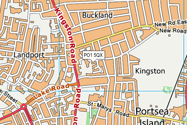 PO1 5QX map - OS VectorMap District (Ordnance Survey)