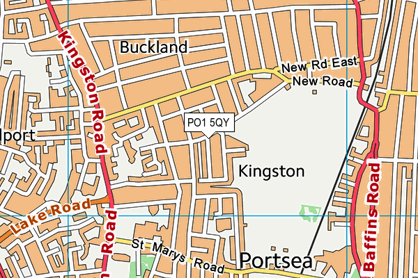 PO1 5QY map - OS VectorMap District (Ordnance Survey)