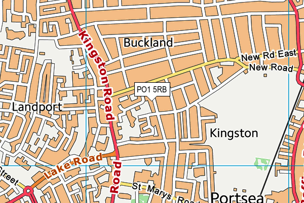 PO1 5RB map - OS VectorMap District (Ordnance Survey)