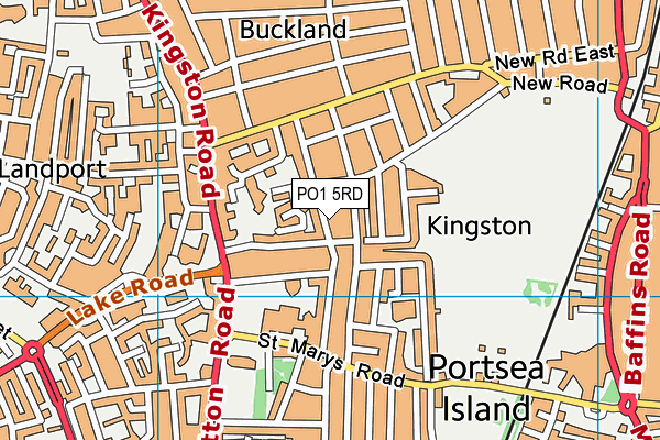 PO1 5RD map - OS VectorMap District (Ordnance Survey)