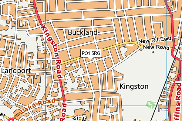 PO1 5RG map - OS VectorMap District (Ordnance Survey)