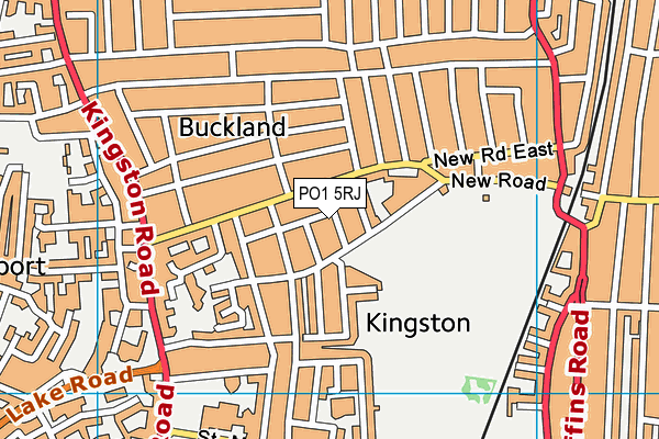 PO1 5RJ map - OS VectorMap District (Ordnance Survey)