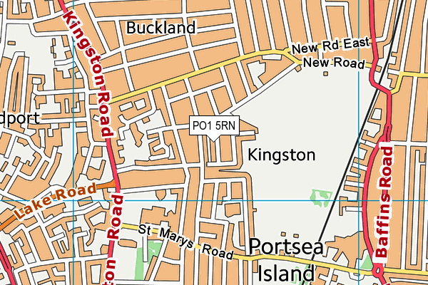 PO1 5RN map - OS VectorMap District (Ordnance Survey)