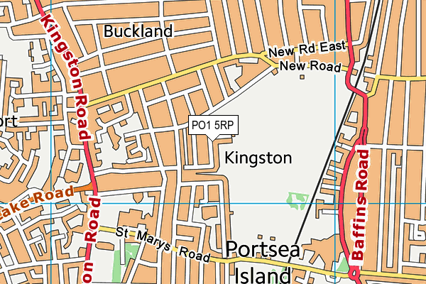 PO1 5RP map - OS VectorMap District (Ordnance Survey)