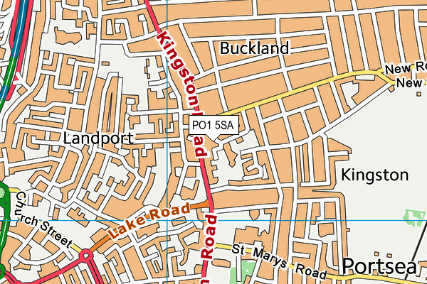 PO1 5SA map - OS VectorMap District (Ordnance Survey)