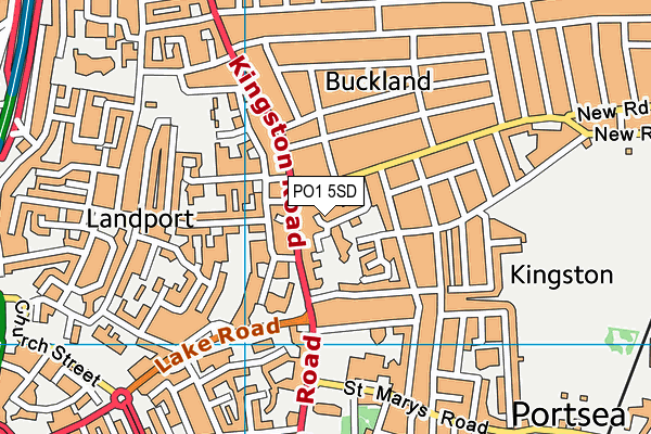 PO1 5SD map - OS VectorMap District (Ordnance Survey)