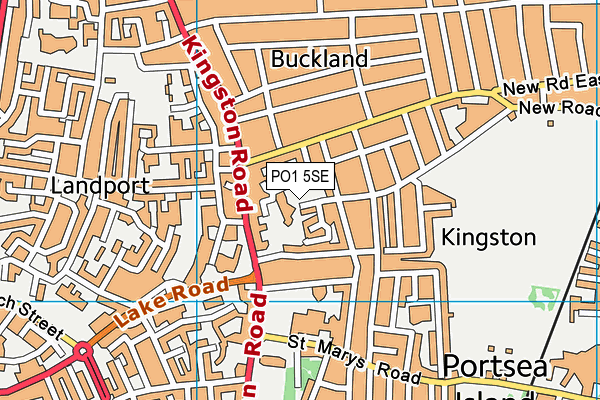 PO1 5SE map - OS VectorMap District (Ordnance Survey)