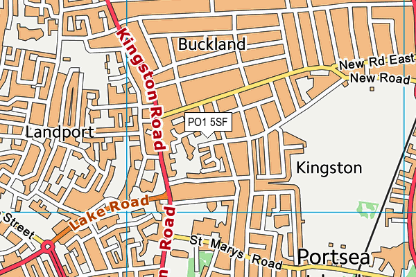 PO1 5SF map - OS VectorMap District (Ordnance Survey)