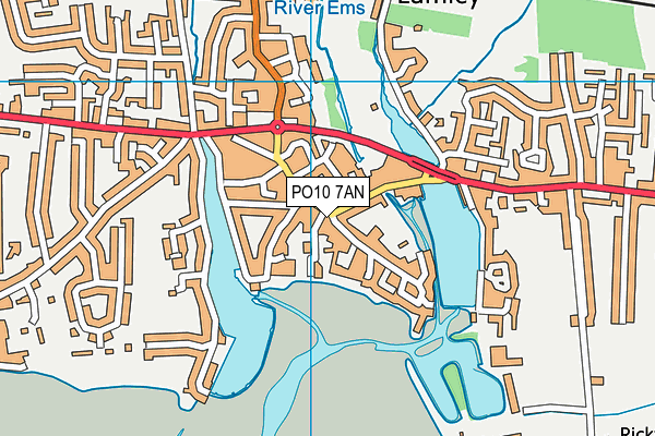 PO10 7AN map - OS VectorMap District (Ordnance Survey)