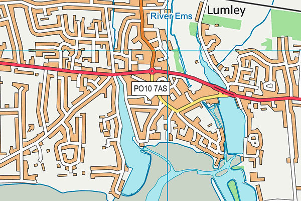 PO10 7AS map - OS VectorMap District (Ordnance Survey)