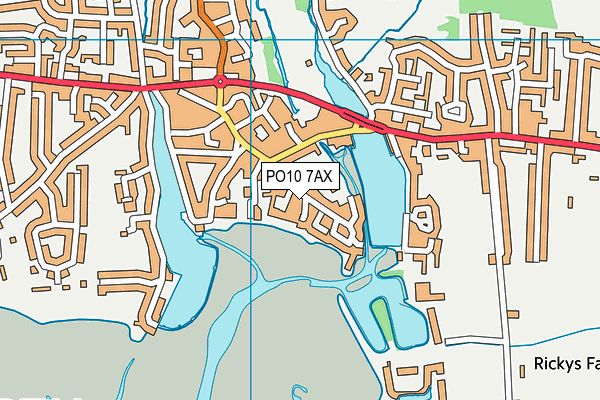 PO10 7AX map - OS VectorMap District (Ordnance Survey)