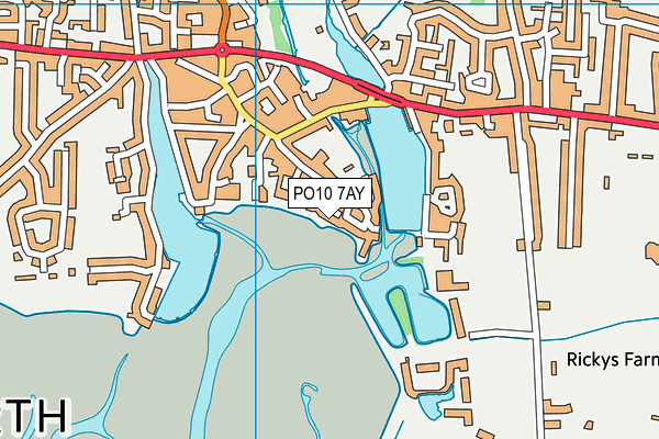 PO10 7AY map - OS VectorMap District (Ordnance Survey)