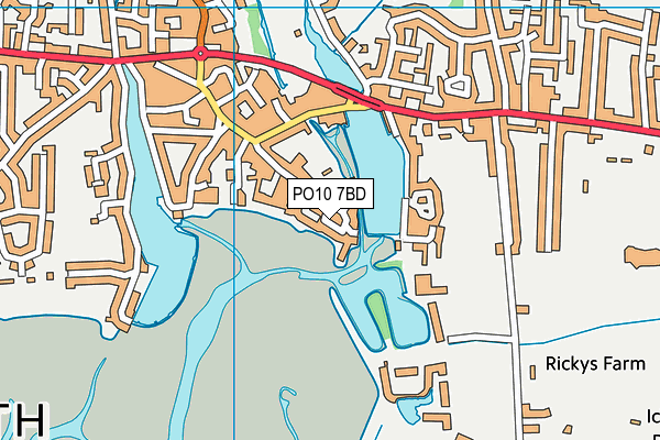PO10 7BD map - OS VectorMap District (Ordnance Survey)