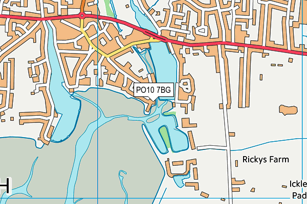 PO10 7BG map - OS VectorMap District (Ordnance Survey)